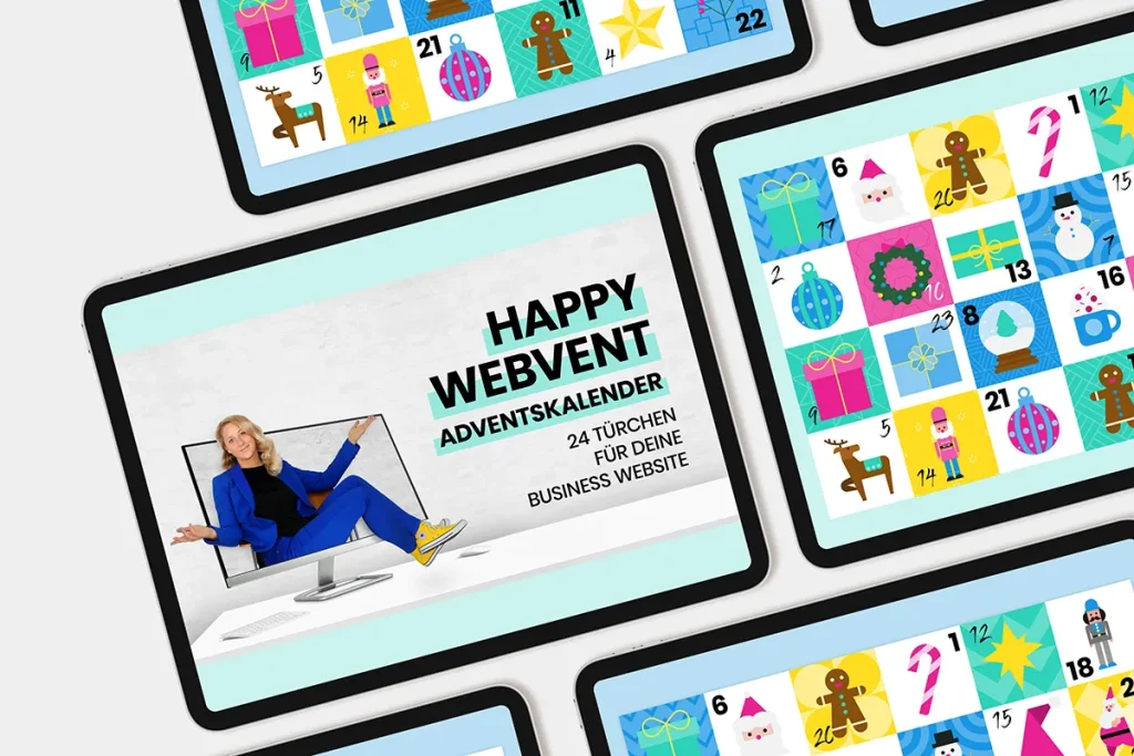 Happy Webvent Adventskalender - 24 Türchen für Deine Business Website.