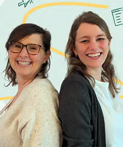 Johanna Adolphs-Kenning
& Nina Obermüller und ihr Blog Newsletter.