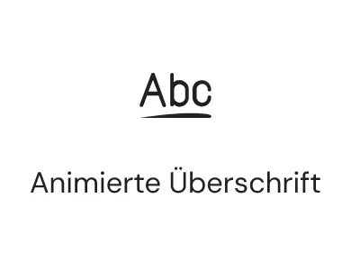 Elementor Widget Animierte Überschrift