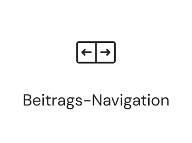 Elementor Widget Beitragsnavigation