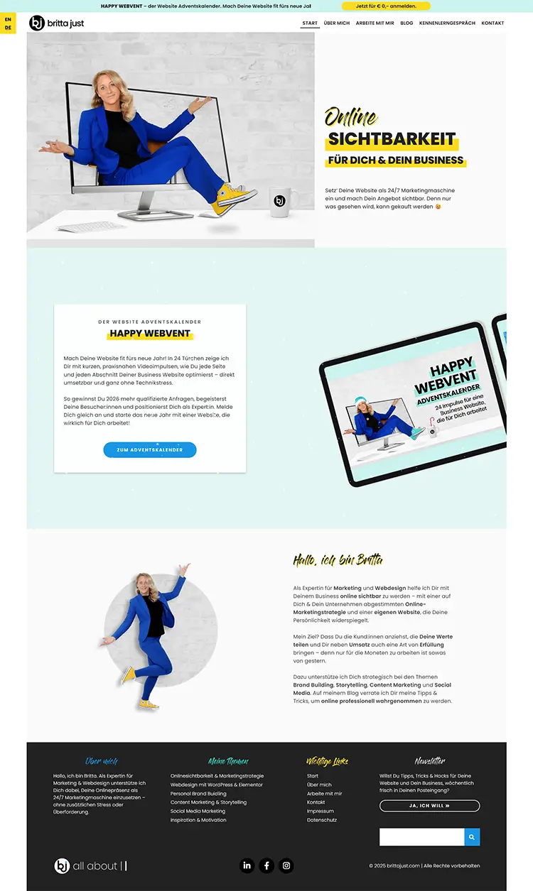 Meine Startseite im Dezember 2025.