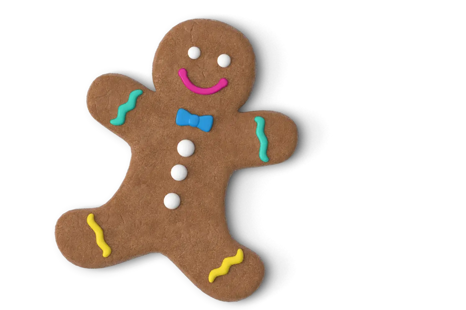 A gingerbread man with colourful sugar toppings as symbol on how to find the right channel for your online advent calendar.